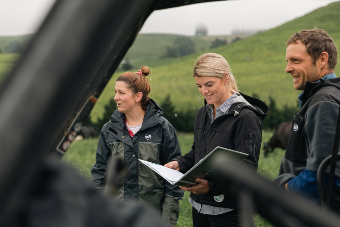 Farm Source staff with farmers