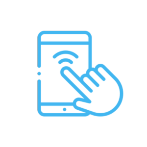 Data on phone icon