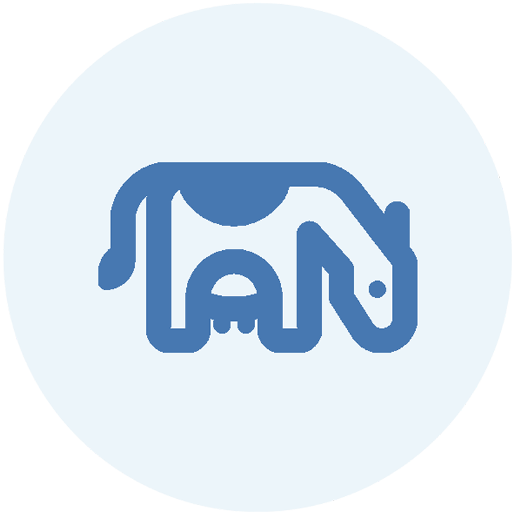Cow grazing icon
