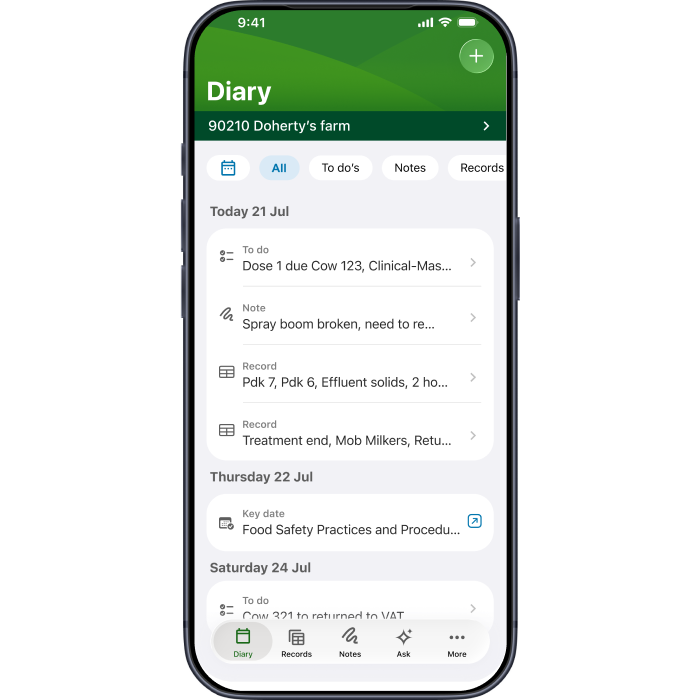 Dairy Diary app