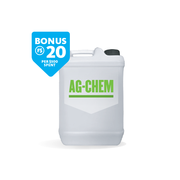 Bonus F$20 per $500 spent on selected Agchem