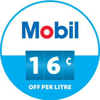 16c off per litre at Mobil