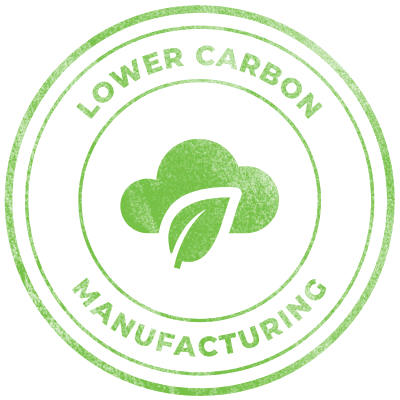 Lower carbon manufacturing tile