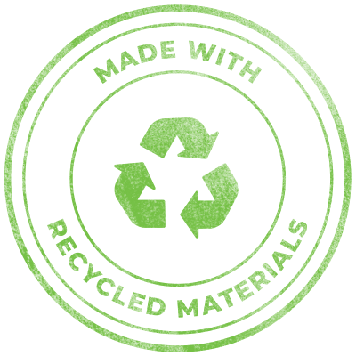 Made with recycled materials tile