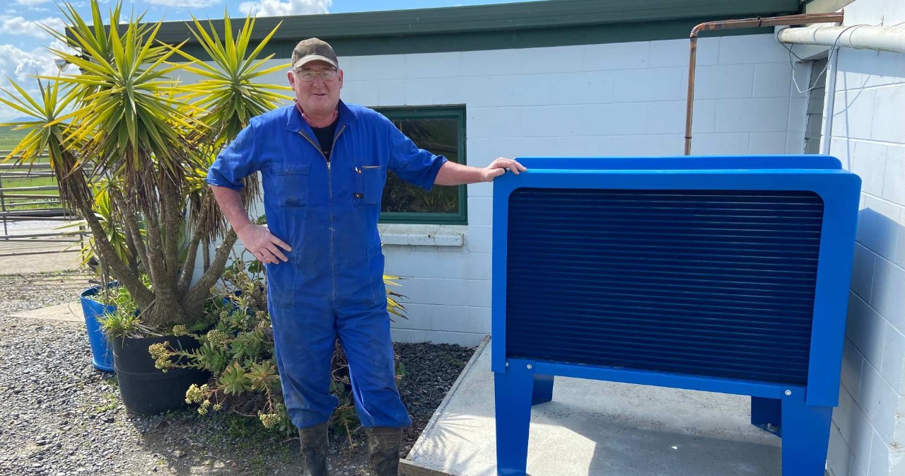 farmer with milk cooler
